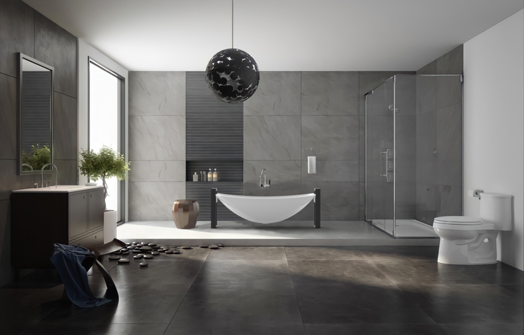 Haven HBH2.0A and HBH1.8A Mark II Alabaster in grey bathroom