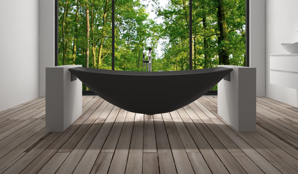 Dove Oasis Mark II Floating Wall Suspended Hammock Bath - Image 2