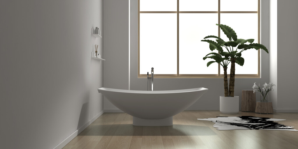 Alabaster Mirage Mark II Freestanding Pedestal Hammock Bath - Image 2