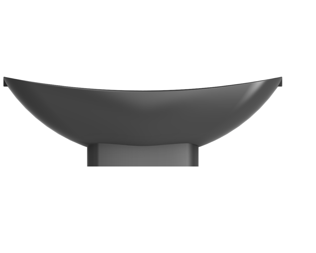 Acrylic HBA2.0 black bath black base side view