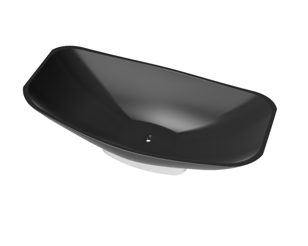 Acrylic Mirage Hammock Bath Ebony Matt Black Finish Freestanding Hammock Bathtub AU - Image 10