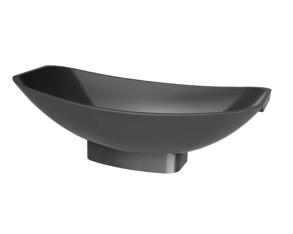 Acrylic HBA2.0 black bath with black base