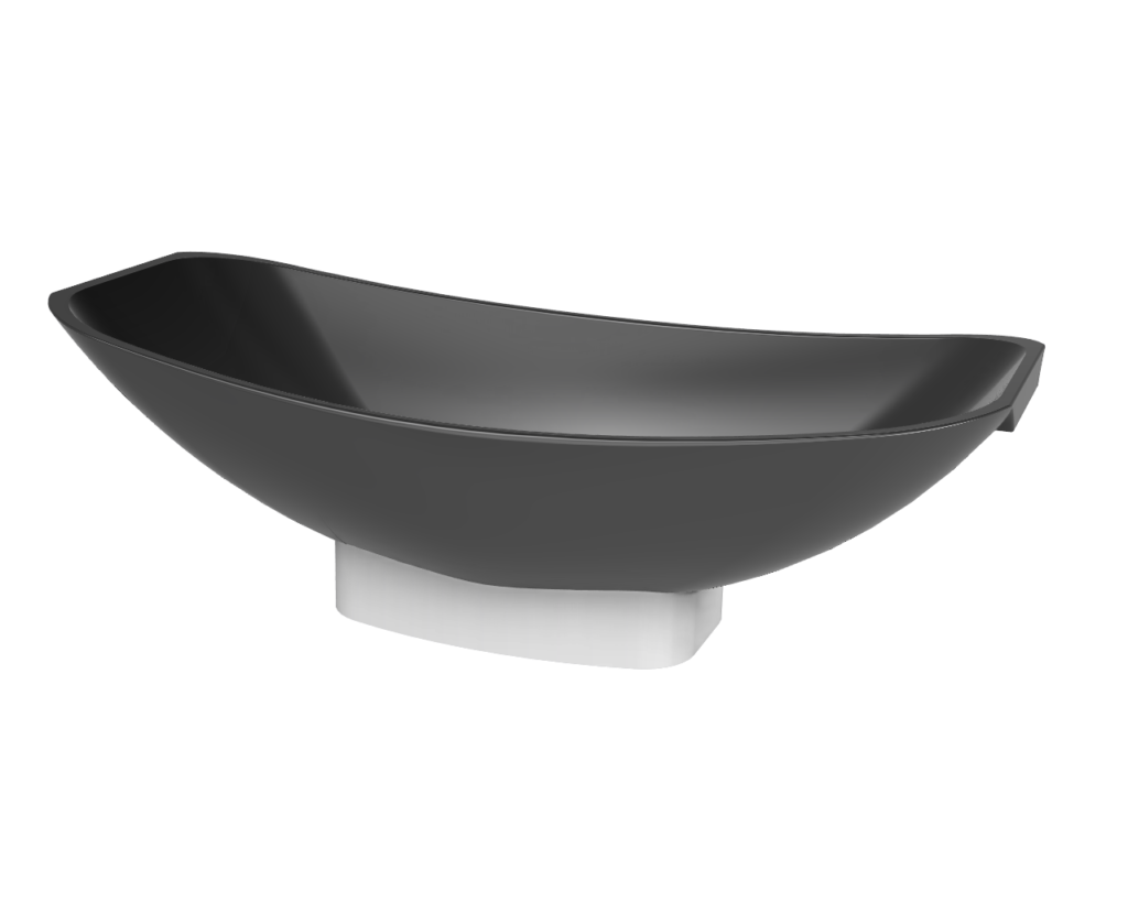 Acrylic HBA2.0 black bath with white base V2