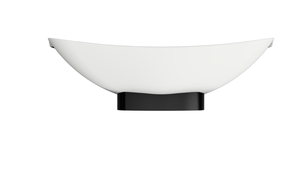 Acrylic HBA2.0 white bath black base side view 1